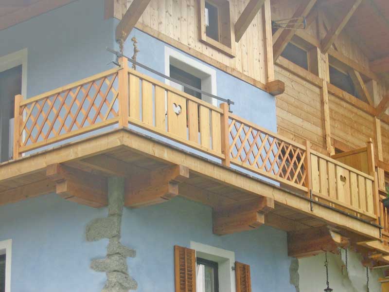 Robert Baz menuiserie balcons et palines en bois Megève